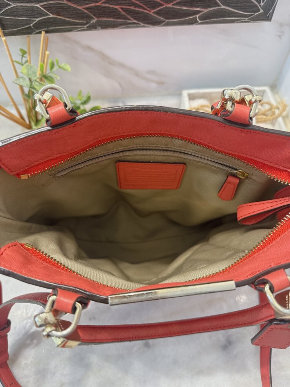 EUC Coach Madison Saffiano Leather Mini Tote Bag - Picture 7 of 15